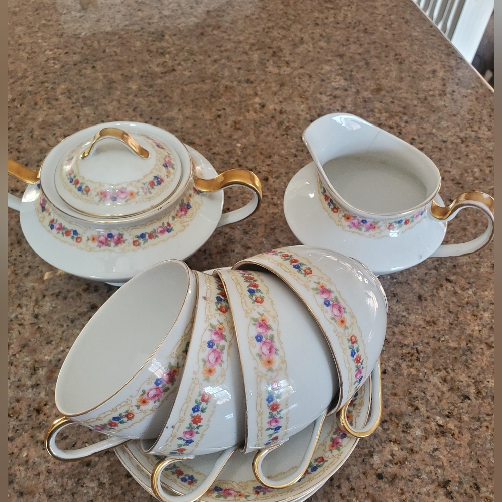 Vintage Celebrate Made in Czechoslovakia tea set